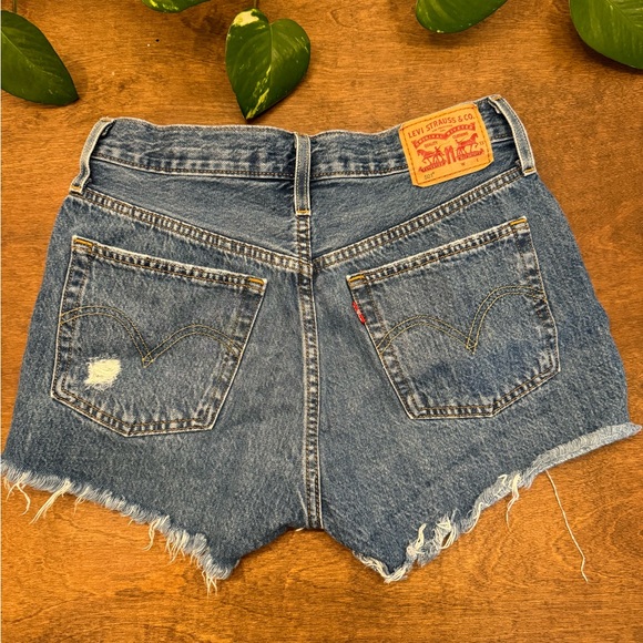 Levi’s 501 High Waisted Denim Shorts - Picture 1 of 5